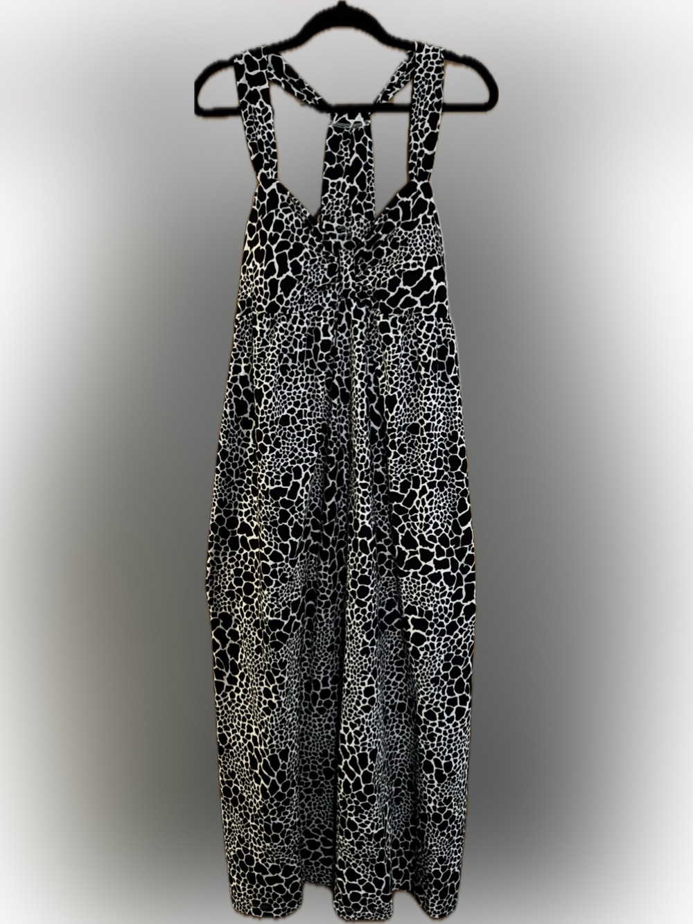 Apostrophe Black and White Animal Patterned  Maxi Dress